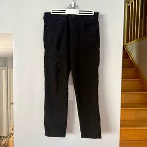 Hollister Black Crop Taper Jeans
